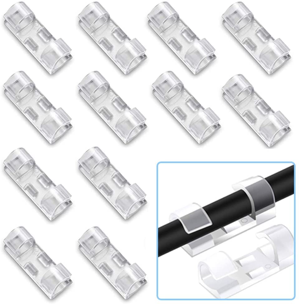 Transparent Cable Management Clips & wire organizer ( 20 / Pack )