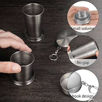 Portable Folding Stainless Steel Water Mug