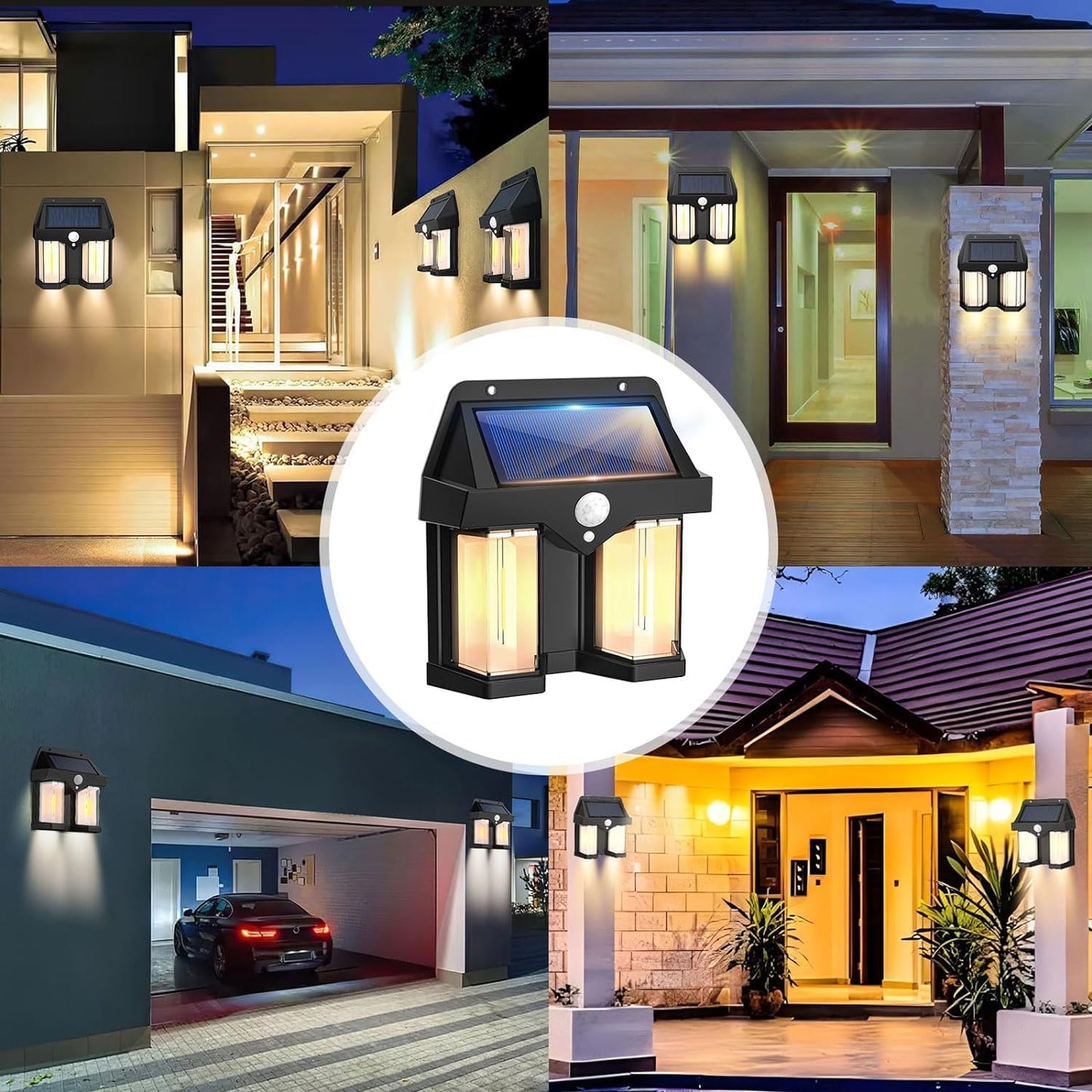 Solar Wall Lantern with 3 Modes & Motion Sensor