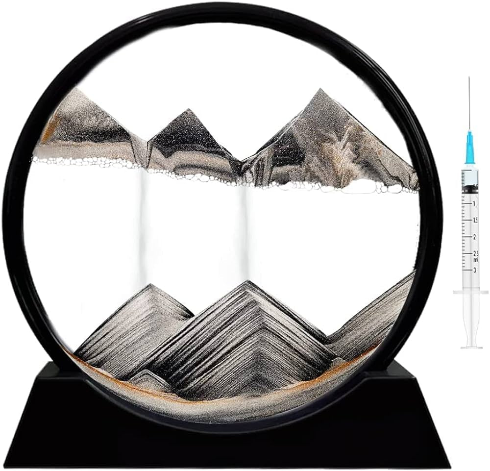 Moving Sand Art Picture Glass Liquid Painting 3D Natural Landscape