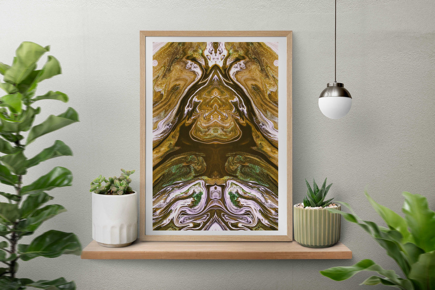 Celestial Modern Art Framed Poster