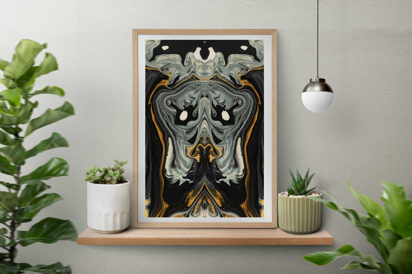 Celestial Modern Art Framed Poster