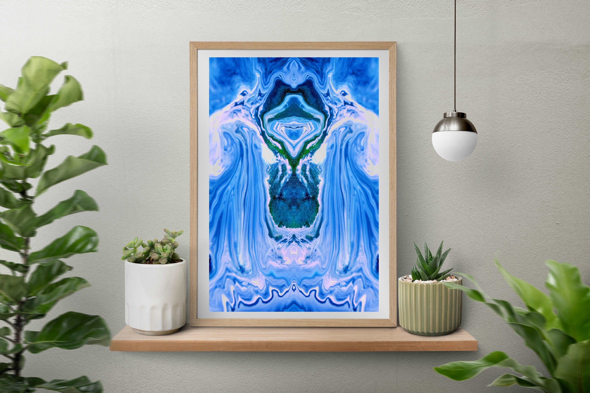 Celestial Modern Art Framed Poster