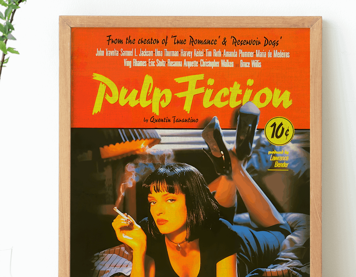 Pulp Fiction Vintage Poster Wall Photo Frame