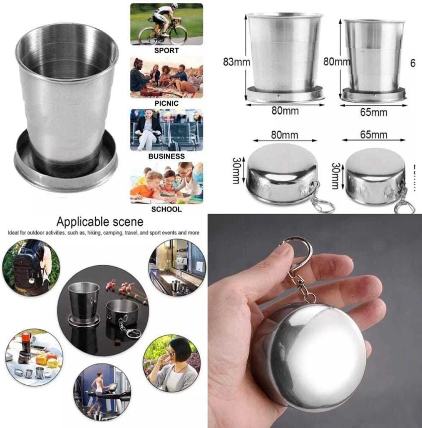 Portable Folding Stainless Steel Water Mug